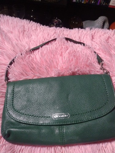 Coach Campbell Organizer Portafoglio Coach Campbell Pelle di ciottoli Borsa a tracolla Verde