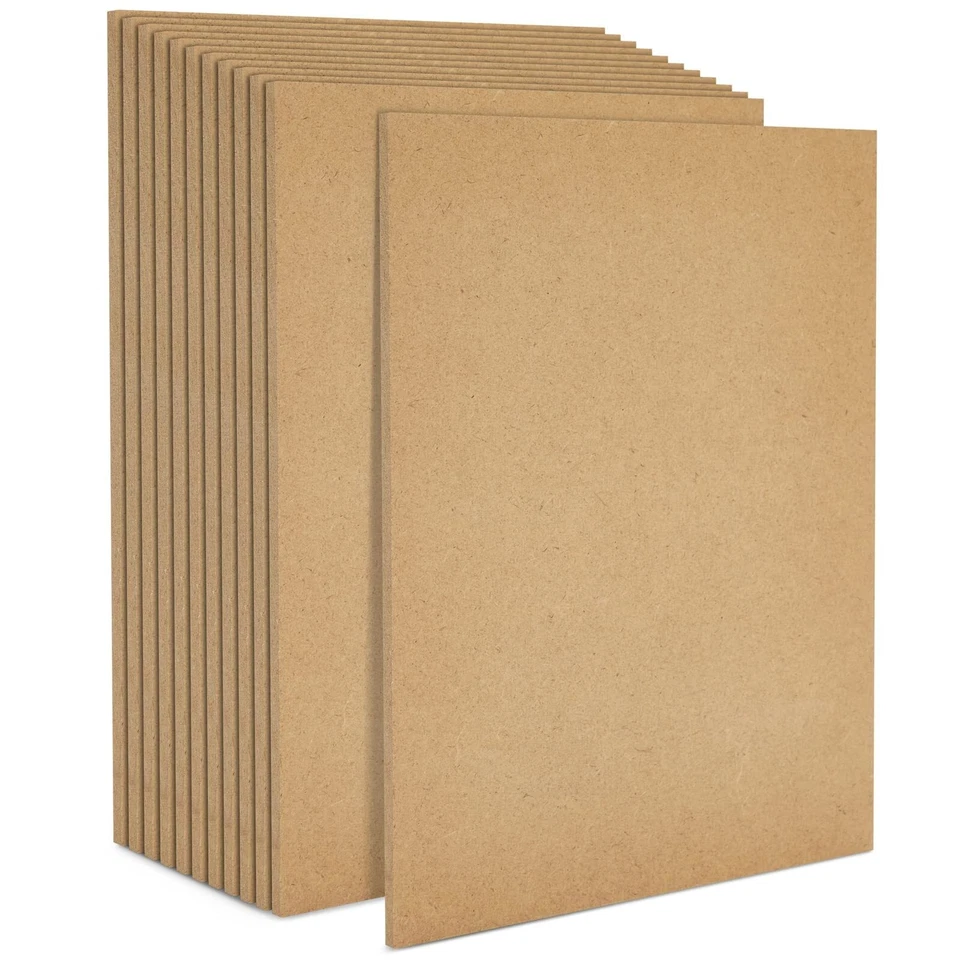MDF Board Chipboard Sheets for Crafts 8 X 10 in 12 Pack