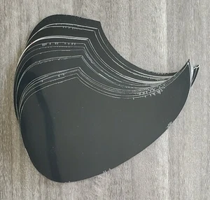 Black Acoustic Guitar Teardrop Pickguard New Self-Adhesive Autographs Quantity - Picture 1 of 4