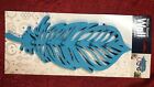 Blue Feather Shape Plastic Wall Decor To Hang Fashion Jewelry Accessories