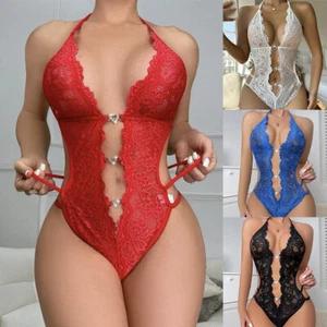 Sexy Damen Aushöhlen Dessous Erotik Nachtwäsche Reizwäsche Negligee Unterwäsche~ - Zdjęcie 1 z 21
