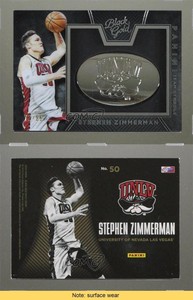 2016-17 Black Gold Collegiate Team Symbols White /99 Stephen Zimmerman Rookie RC