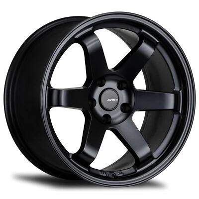 (1) Rueda negra mate 18x8 +35 Avid 1 AV-06 5x114,3 Foto 1 de 3