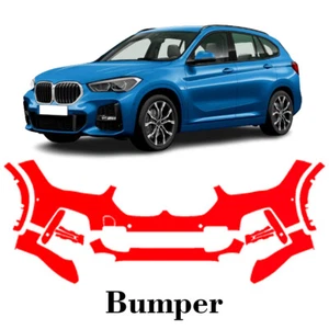 Front bumper PreCut PPF Paint Protection Film For BMW X1 M-Sport 2020-2022 - Picture 1 of 6