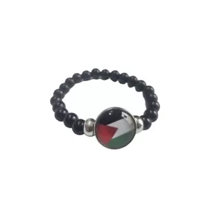 Palestine National Flag Marble Style Hand Bracelet 1Pc - Picture 1 of 1