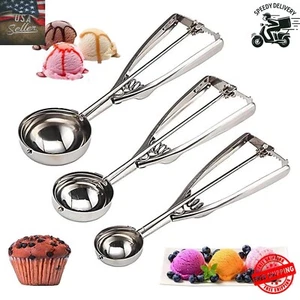 3 Pack Ice Cream Scoop, Cookie Scoop Set, Small/Medium/Large, Ice Cream Scooper, - Picture 1 of 8