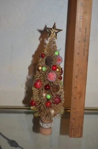Christmas Tree 10.5 inch Gold with fruit berries pinecones - Picture 1 of 7