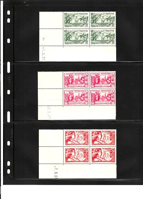 New Caledonia: Complete Block X4 Set, MNH 1937 "Paris International" FOG, Superb - Image 1 of 2