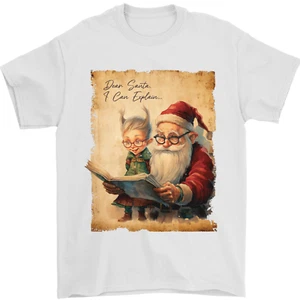 Estimado Papá Noel i Can Explain Navidad Camiseta Hombre 100% Algodón - Imagen 1 de 14