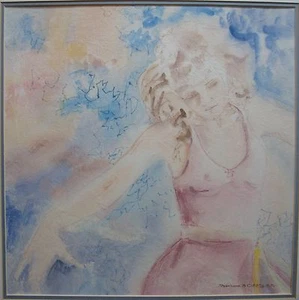Ballerina pastello Barbara Cleary ballerina acquerello originale OK KS artista 1982 - Foto 1 di 10
