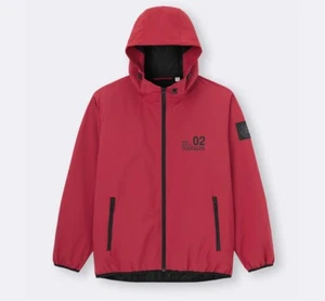 EVANGELION x GU Windproof Shell Hoodie Parka Red XXXL with Tag New Japan Limited - Picture 1 of 6