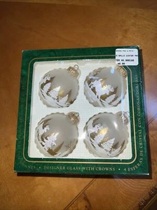 christmas by krebs 4 frosted ornaments - Picture 1 of 3
