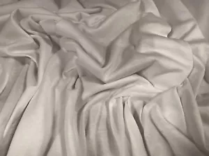 Cotton Single Jersey Fabric, Per Metre - Plain - White - Picture 1 of 3