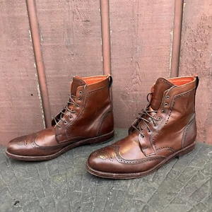Stivali eleganti Allen Edmonds da uomo DALTON in pelle marrone con punta alare 13 B - Foto 1 di 10