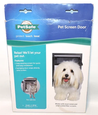Puerta de pantalla para mascotas Petsafe para perro pequeño, gato grande 1-30 lb apertura de solapa 8" x 9,25" Foto 1 de 4