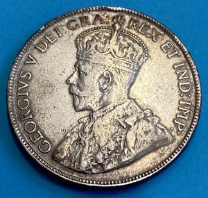 CANADÁ 50 centavos 1917 - plata 0,925 - Jorge V. - en estado bastante bueno/muy bueno - Imagen 1 de 2