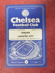 CHELSEA v LEICESTER CITY | 1957/1958 | RESERVES | 30 NOV 1957 | UK FREEPOST - Picture 1 of 3