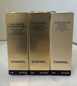 Lot Of 3: Chanel Sublimage La Creme, Facial Scrub And Masque 0.17oz/5ml - Picture 1 of 4