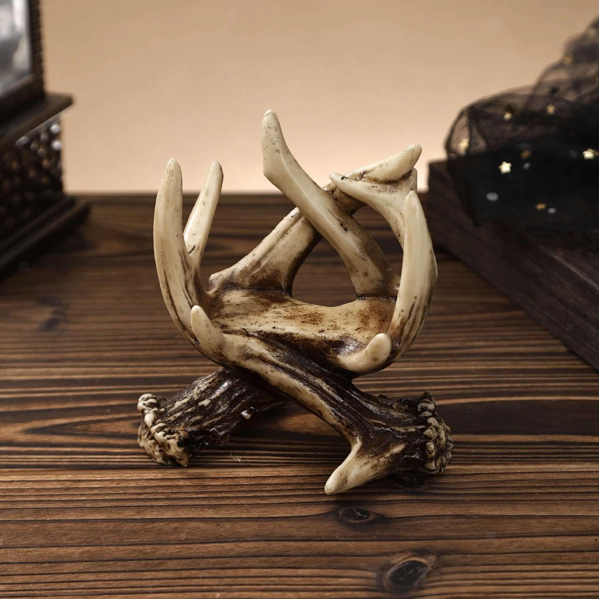 BestGiftEver Rustic Antler Candle Holders - Set Of 2 Votive