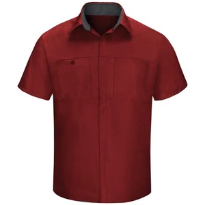 Red Kap Men's Short Sleeve Performance Plus Shop Shirt With Oilblok Technology - Picture 1 of 41