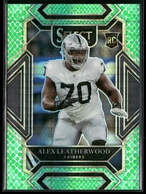 Alex Leatherwood 2021 Panini Select #286 SN,RC Dragon Scale Prizm Raiders - Image 1 of 2