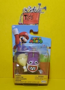 NEW SUPER MARIO NABBIT FIGURE WITH BASE PURPLE RABBIT THIEF JAKKS PACIFIC  - Picture 1 of 3