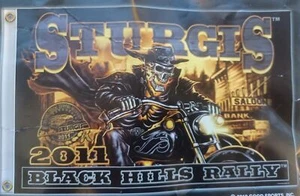 2011 STURGIS RALLY MOTORCYCLE FLAG (3' X 5') GUNSLINGER STURGIS BIKER FLAG - Picture 1 of 1