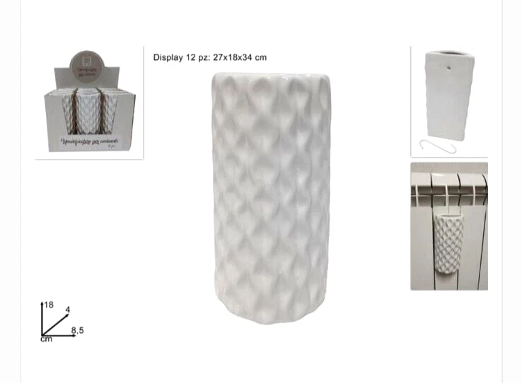 UMIDIFICATORE DA TERMOSIFONE CERAMICA Calorifero EVAPORATORE AMBIENTE CON GANCIO - Immagine 1 di 1