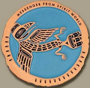 NATIVE AMERICAN TOTEM GEOCOIN - RAVEN - VARIOUS METALS - UNACT- NEW - Picture 1 of 9