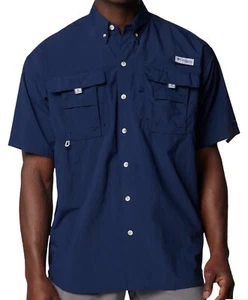 Columbia Bahama II PFG Navy Blue Omni-Shade Short Sleeve Men’s XLT New With Tags - Picture 1 of 4