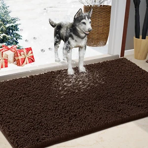 Absorbent Outdoor Doormat 36" X 24", Washable Muddy Door Mats for Dog Non Slip I - Picture 1 of 9