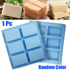 6-Cavity Rectangle Soap Mold Silicone Craft DIY Making Homemade Cake Mould
