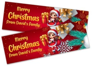 x2 Personalised Christmas Banner Xmas Party House Decoration Occasion 572 - Picture 1 of 5
