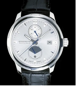 OTTO SCHLUND Zeittechnik reloj automático para hombres TRAVITA, reserva de marcha, plata - Imagen 1 de 2