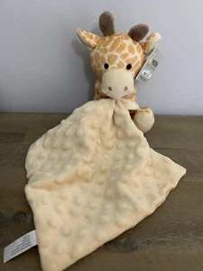 Giraffe Lovey Security Blanket Moon And Stars Minky Brown Baby Blanket Plush Toy - Picture 1 of 5