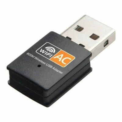 Mini Dual Band 600Mbps USB WiFi Wireless Adapter Network Card 2.4/5GHz 802.11 AC - Image 1 of 4
