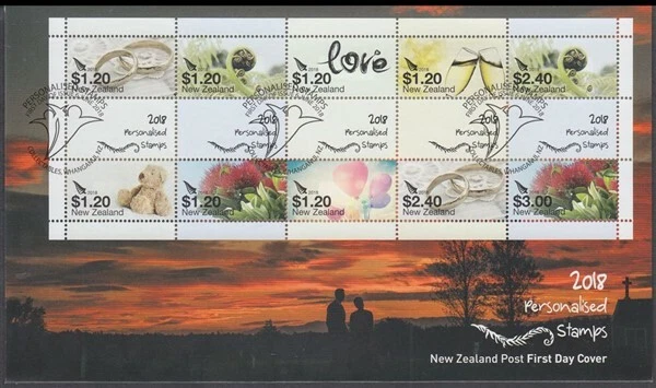 NEW ZEALAND FDC 2018 PERSONALISED STAMP SHEETLET (ID:F2890 (6/6) - Image 1 of 1