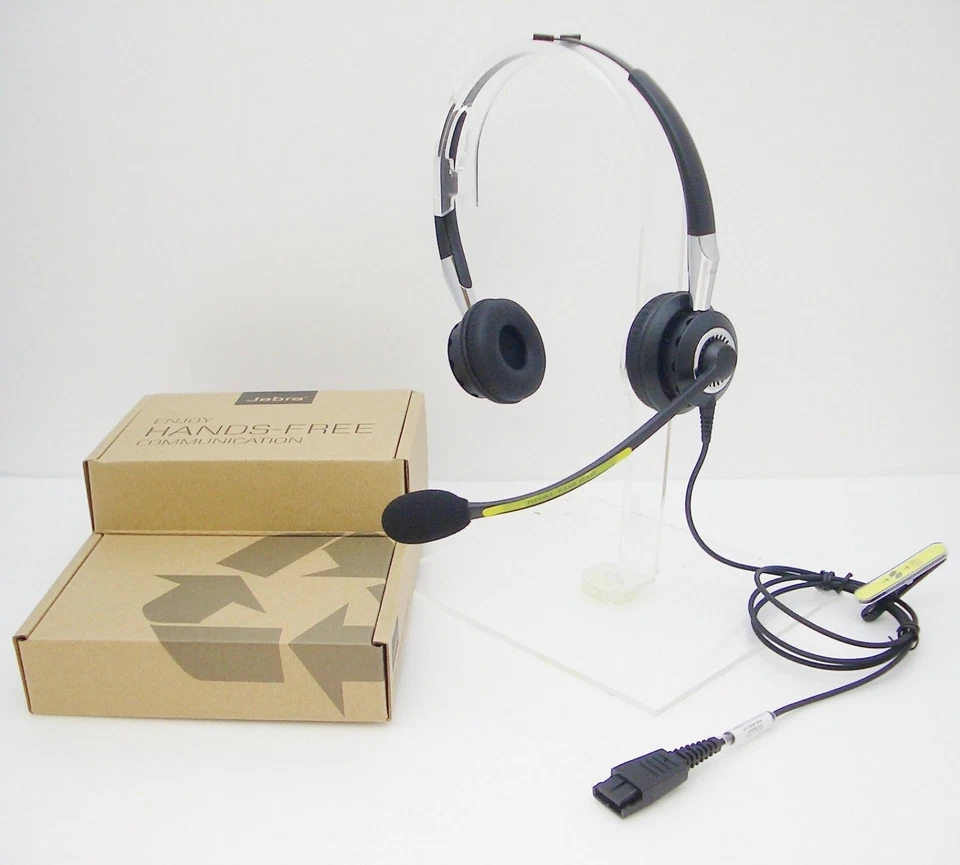 Jabra BiZ 2400 DUO Noise-Canceling QD Desk Phone Headset for GN1200 Link 850 860 - Image 1 of 1