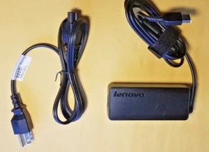 Cargador Adaptador CA LENOVO THINKPAD ORIGINAL 65W X1 T450 T460 T470 PUNTA PLANA  - Imagen 1 de 5