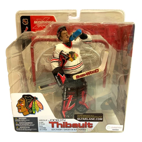 Mcfarlane NHL Jocelyn Thibault Chicago Blackhawks White Jersey Series 4 Figure Cover