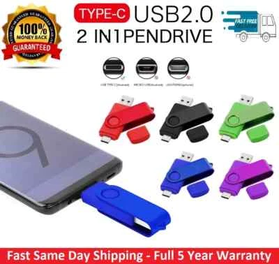 1TB 2TB TYPE-C USB 2 in 1 Flash Pen Drive Memory Stick Android/Samsung/PC/Mac