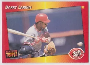 N) 1992 Leaf Donruss Triple Play Baseball Trading Card - Barry Larkin #31 - Picture 1 of 2