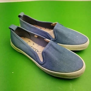 Vintage 80er Retro Denim Slipper Loafer Sneaker Freizeit Tennisschuhe Jantzen XS/5 - Bild 1 von 8