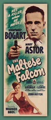Humphrey Bogart - Maltese Falcon - Movie Poster Image - BIG MAGNET 2.5 x 6 in