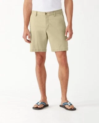Tommy Bahama Boracay Pantalones Cortos Para Hombre 30 Caqui Elastizado Chino 10" Entrepierna $99 Nuevo Con Etiquetas Foto 1 de 4