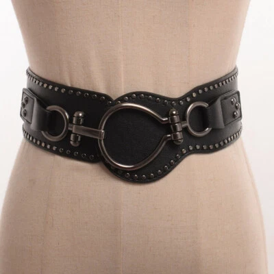 Vintage Steampunk Corset Belt Fashion Women Gothic Elastic Waistband Punk Rock - Image 1 of 4