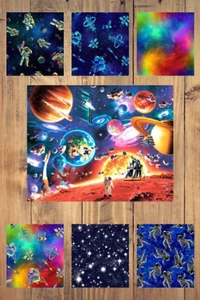 Paquete de tela de panel espacial Final Frontier y 6 impresiones Fat Quarter, 1/2 yarda o 1 - Imagen 1 de 4