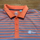 Cutter Buck Polo Shirt Mens XXL 2XL Orange Sawgrass Golf DryTec Stretch Casual