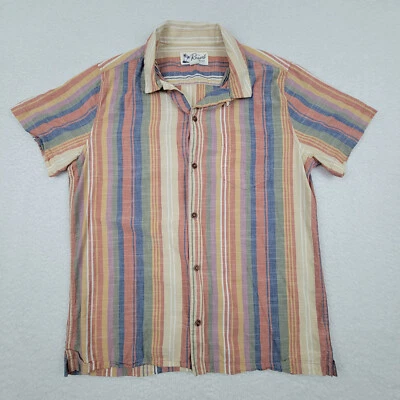 Camisa Aeropostale The Resort Abotonada Para Hombre Mediana M Multicolor Rayas Corta Sl Foto 1 de 4
