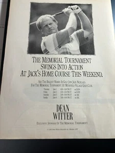 1995 Print Ad Of Jack Nicklaus For Memorial Tournament At Muirfield Village  - Picture 1 of 4